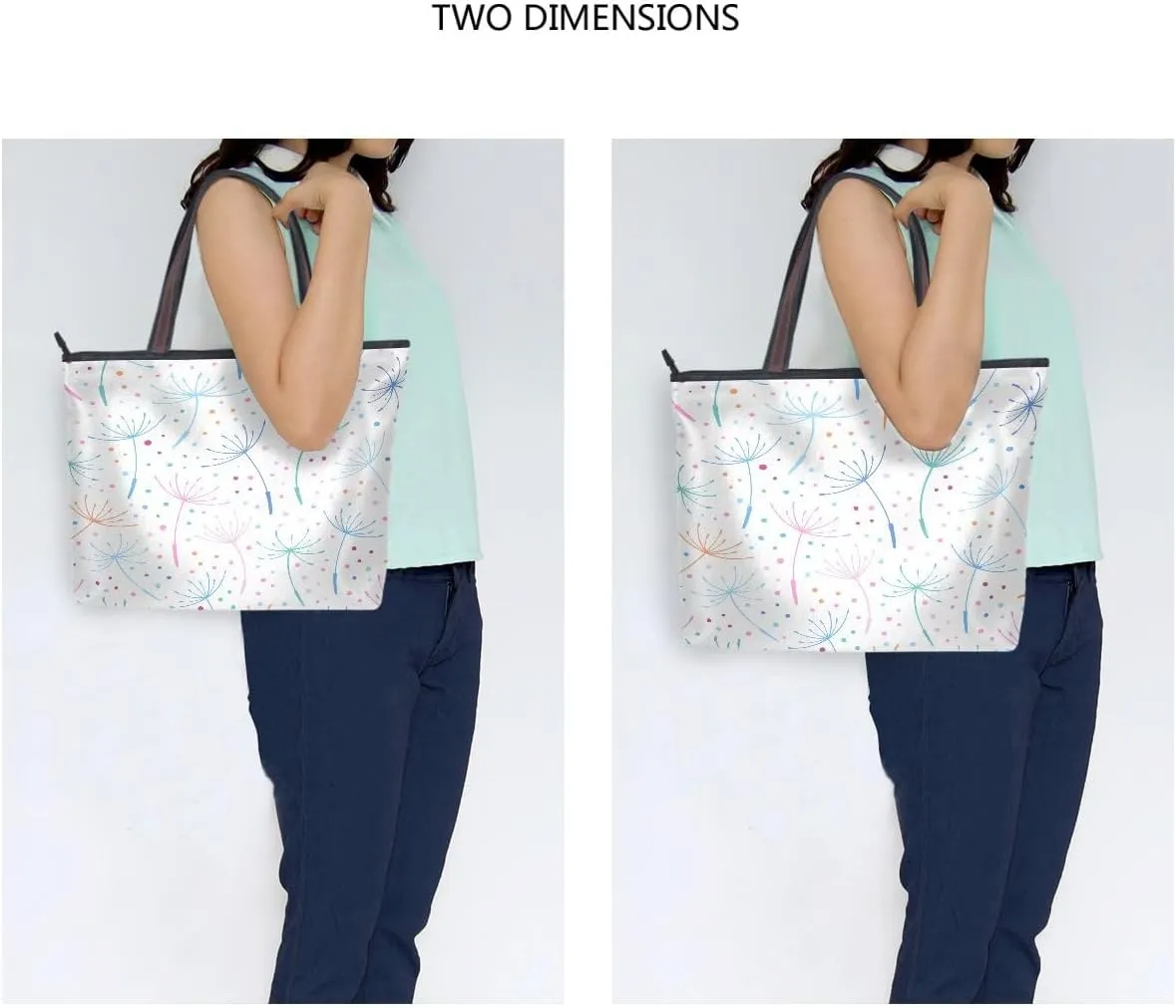 Colorful Dandelion Shoulder Bags Large Handle Ladies Handbag