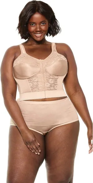 Comfort Choice Women's Plus Size Easy Enhancer Wireless Longline Posture Bra
