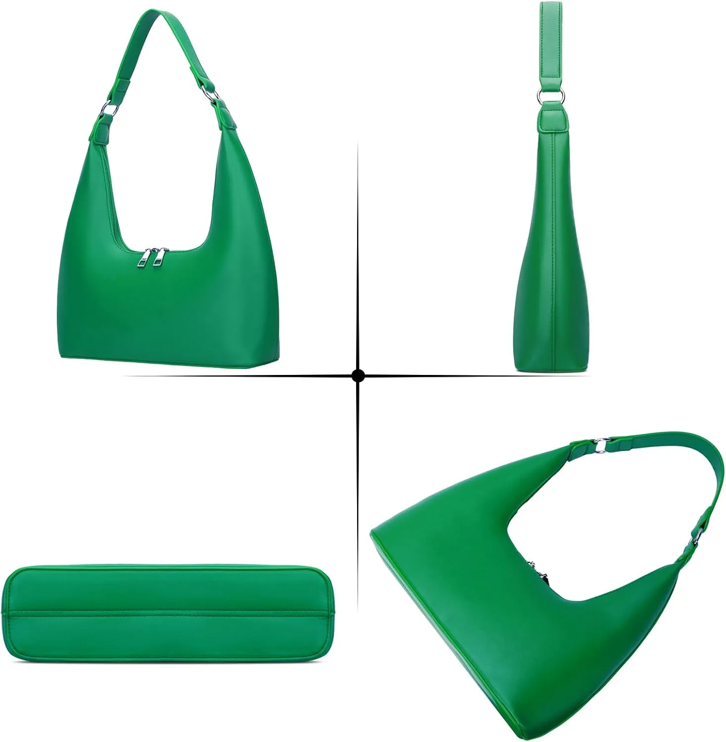 Convertible Hobo Clutch for Women, Underarm Purse with Removable Strap