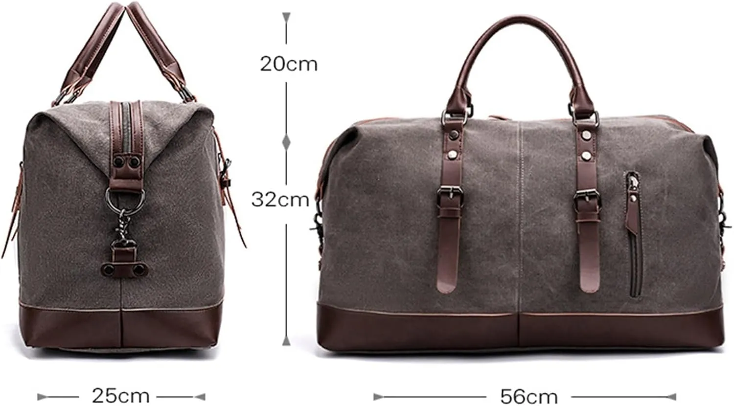 Convertible Suit Travel Bag 22inch Weekender Bag For Women Men, Travel Duffle Bag, Canvas PU Carry On Overnight Bag hanging garment duffel bag (Color : E, Size : 56 * 25 * 32cm)