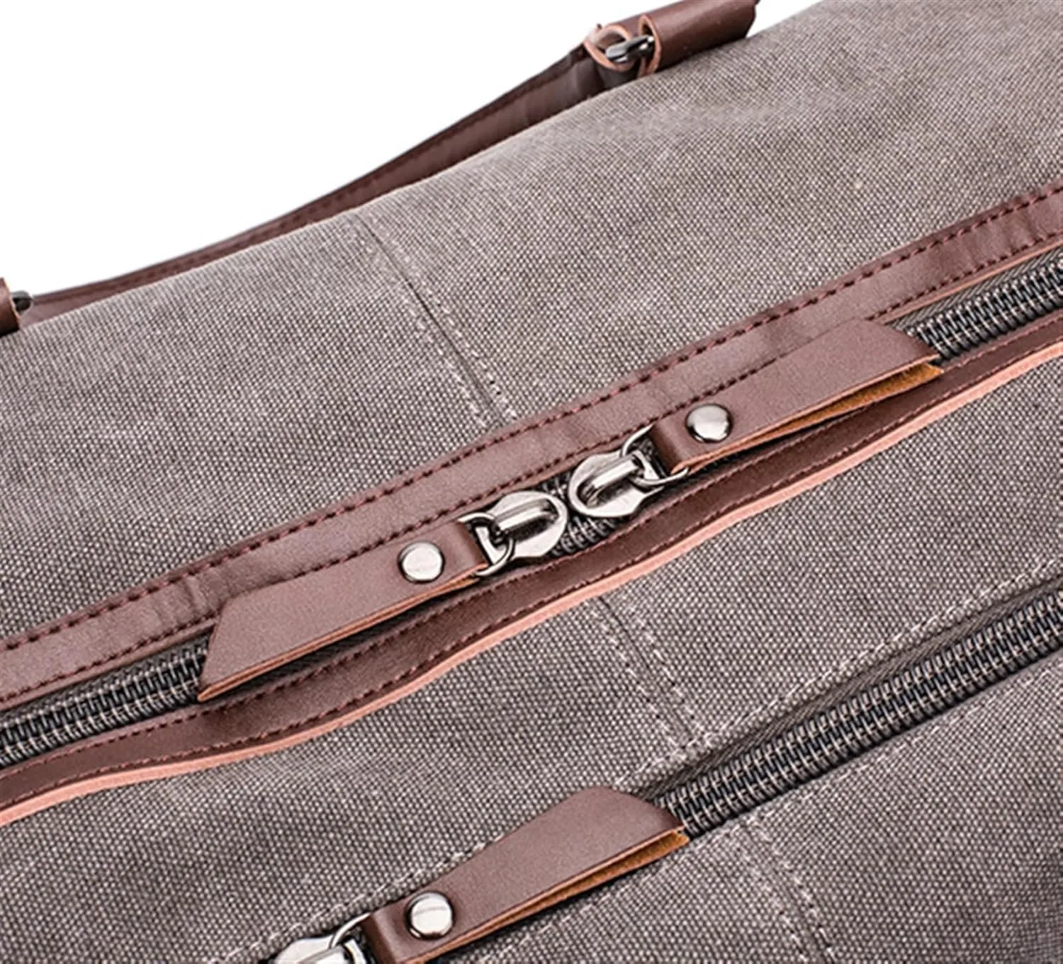 Convertible Suit Travel Bag 22inch Weekender Bag For Women Men, Travel Duffle Bag, Canvas PU Carry On Overnight Bag hanging garment duffel bag (Color : E, Size : 56 * 25 * 32cm)