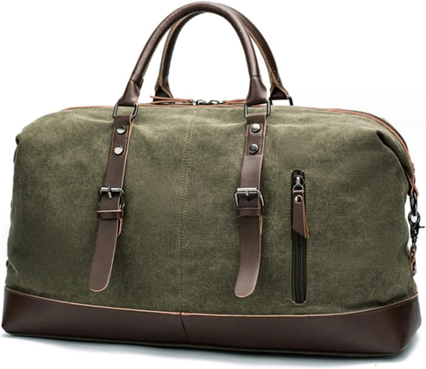 Convertible Suit Travel Bag 22inch Weekender Bag For Women Men, Travel Duffle Bag, Canvas PU Carry On Overnight Bag hanging garment duffel bag (Color : E, Size : 56 * 25 * 32cm)