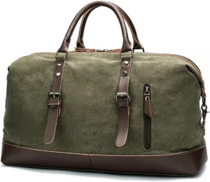 Convertible Suit Travel Bag 22inch Weekender Bag For Women Men, Travel Duffle Bag, Canvas PU Carry On Overnight Bag hanging garment duffel bag (Color : E, Size : 56 * 25 * 32cm)