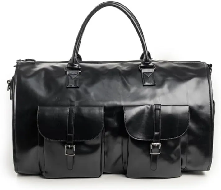 Convertible Travel Clothing Carry On Luggage Bag 2-in-1 Hanging Suitcase Suit Business Travel Bag(Color:Black)