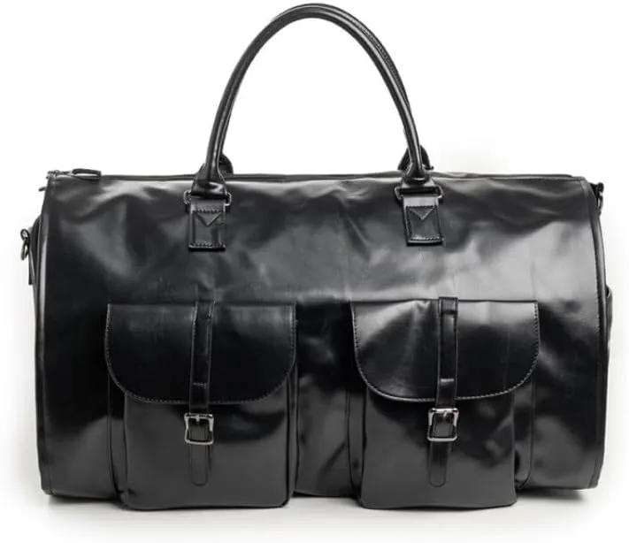 Convertible Travel Clothing Carry On Luggage Bag 2-in-1 Hanging Suitcase Suit Business Travel Bag(Color:Black)
