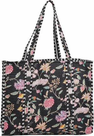 Cotton Quilted Tote Bag, Beautiful Print, Market Shopping Grocery Beach Shoulder Bag (Design Animal Print)