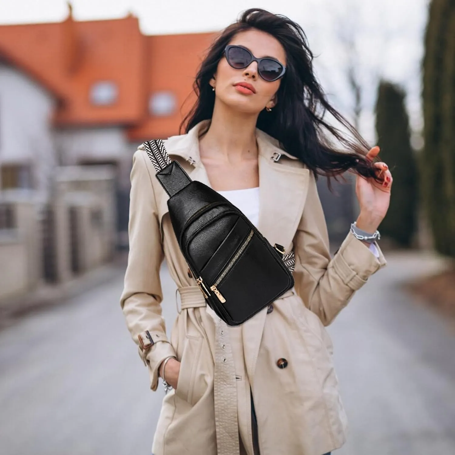 Cross Body Bags for Woman Men Sling Bag Chest Bag with Adjustable Strap Crossbody Handbags Women's Crossbody Bags