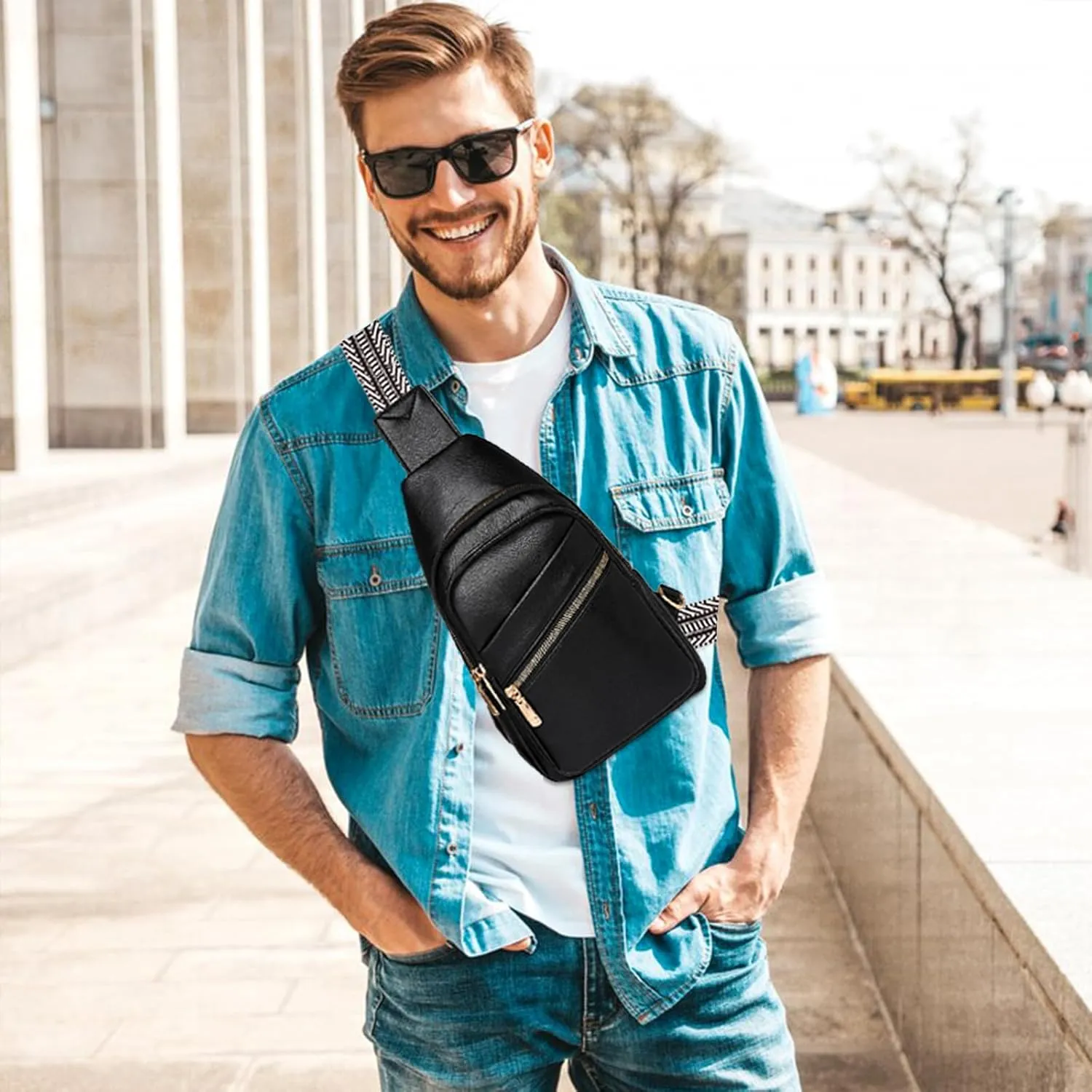 Cross Body Bags for Woman Men Sling Bag Chest Bag with Adjustable Strap Crossbody Handbags Women's Crossbody Bags