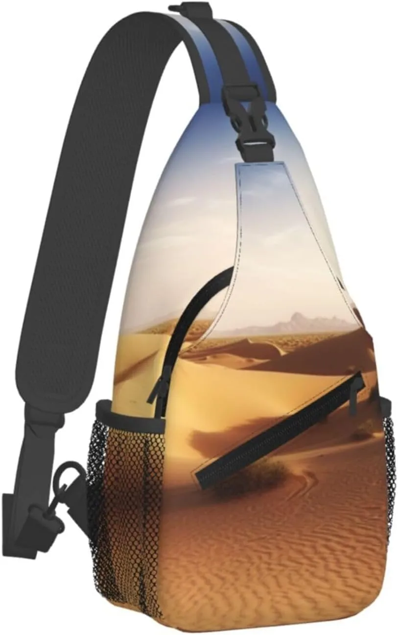 Cross Chest Bag Sling Backpack Cool Animal White Polar Bear Sling Bag Crossbody Shoulder Bag Travel Hiking Daypack