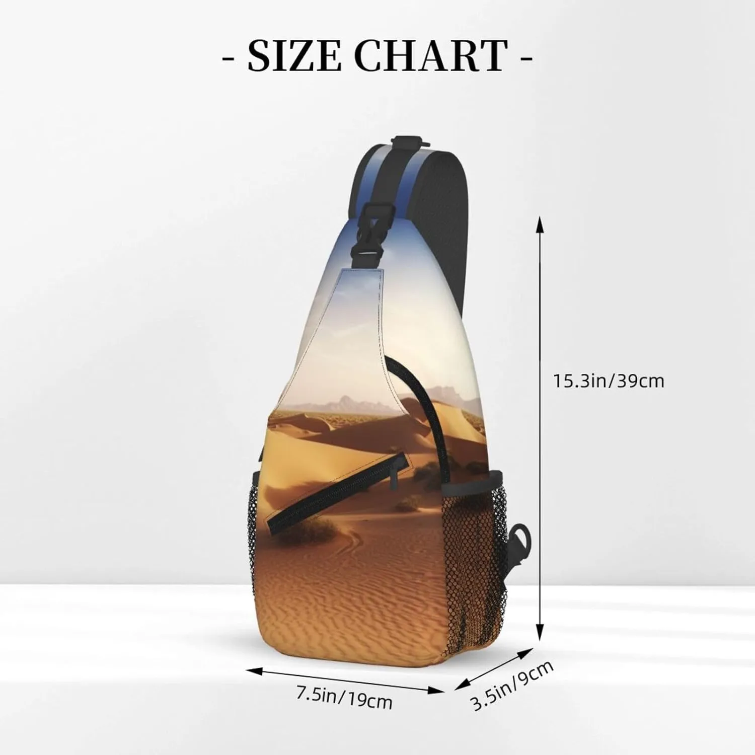 Cross Chest Bag Sling Backpack Cool Animal White Polar Bear Sling Bag Crossbody Shoulder Bag Travel Hiking Daypack