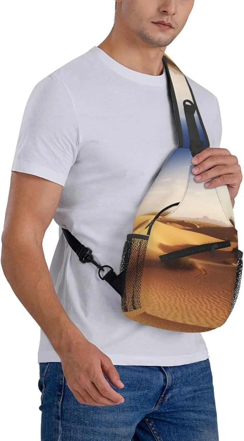 Cross Chest Bag Sling Backpack Cool Animal White Polar Bear Sling Bag Crossbody Shoulder Bag Travel Hiking Daypack