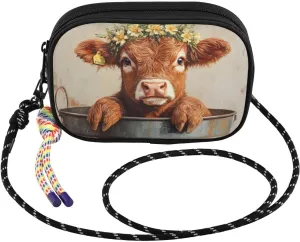 Crossbody Bag Cow Garland for Women Cell Phone Purses Women's Small Shoulder Handbags Wallet Purse with Strap