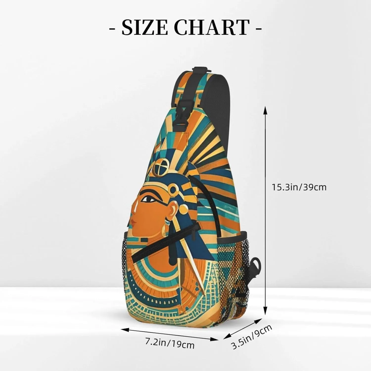 Crossbody Bag for Women Men Ancient Egyptian Hieroglyph Chest Bag Crossbody Sling Bag Adjustable Shoulder Bag