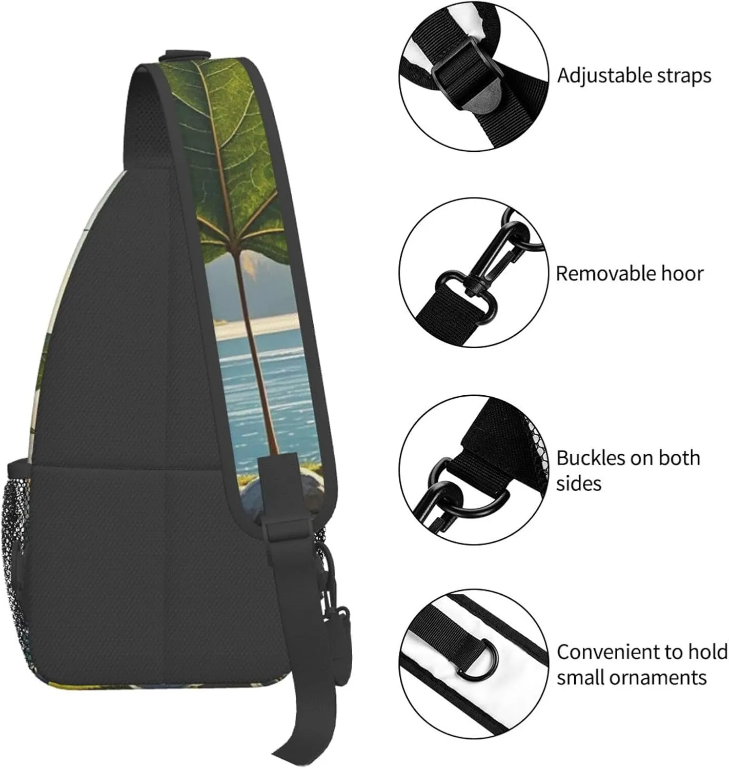 Crossbody Bag for Women Men Canada maple leaf Chest Bag Crossbody Sling Bag Adjustable Shoulder Bag