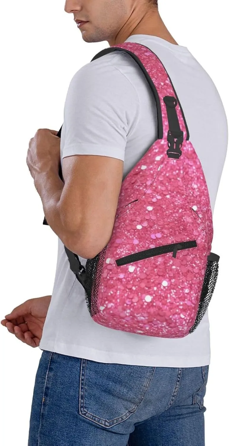 Crossbody Bag for Women Men Splendid fireworks_76917020 Chest Bag Crossbody Sling Bag Adjustable Shoulder Bag