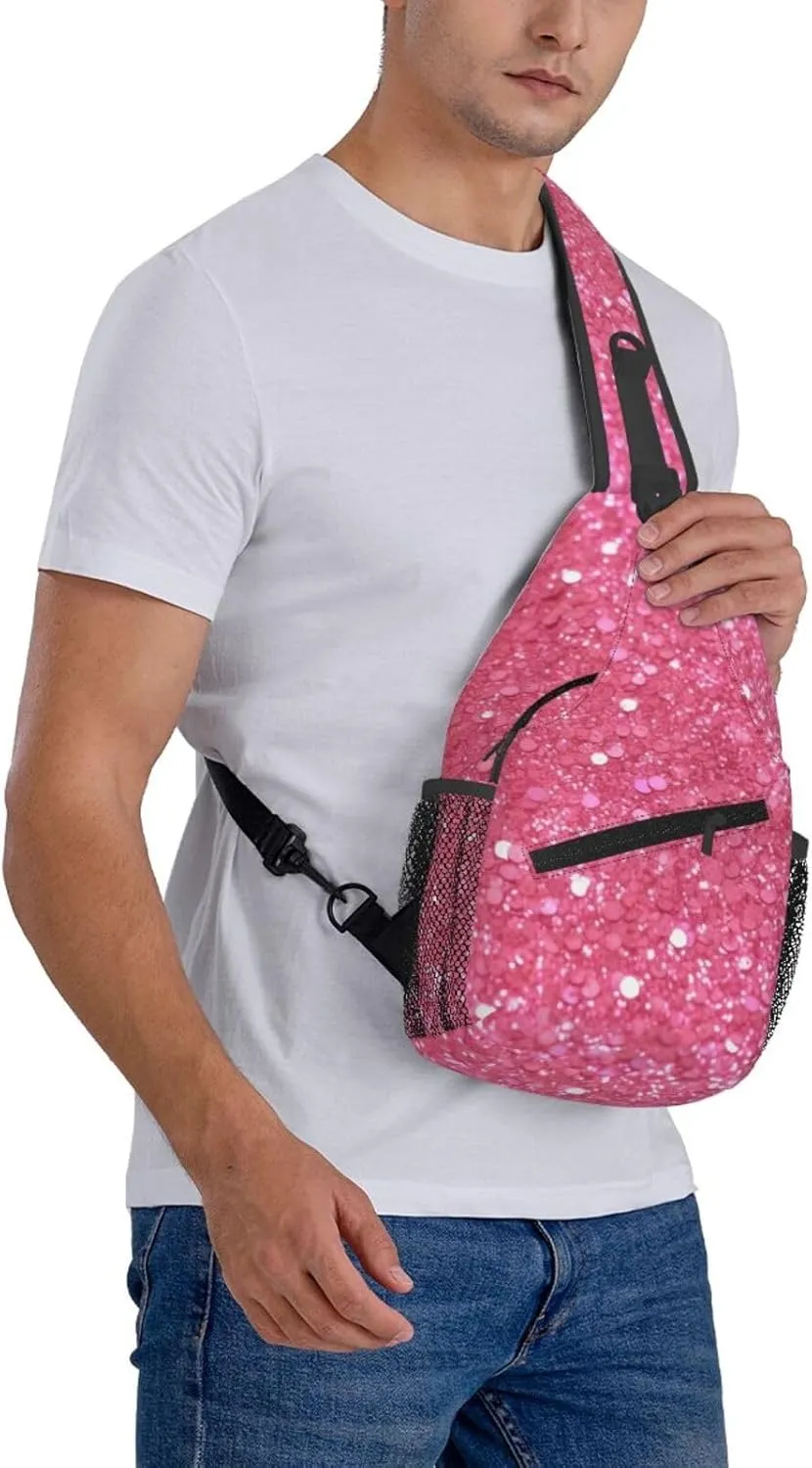 Crossbody Bag for Women Men Splendid fireworks_76917020 Chest Bag Crossbody Sling Bag Adjustable Shoulder Bag