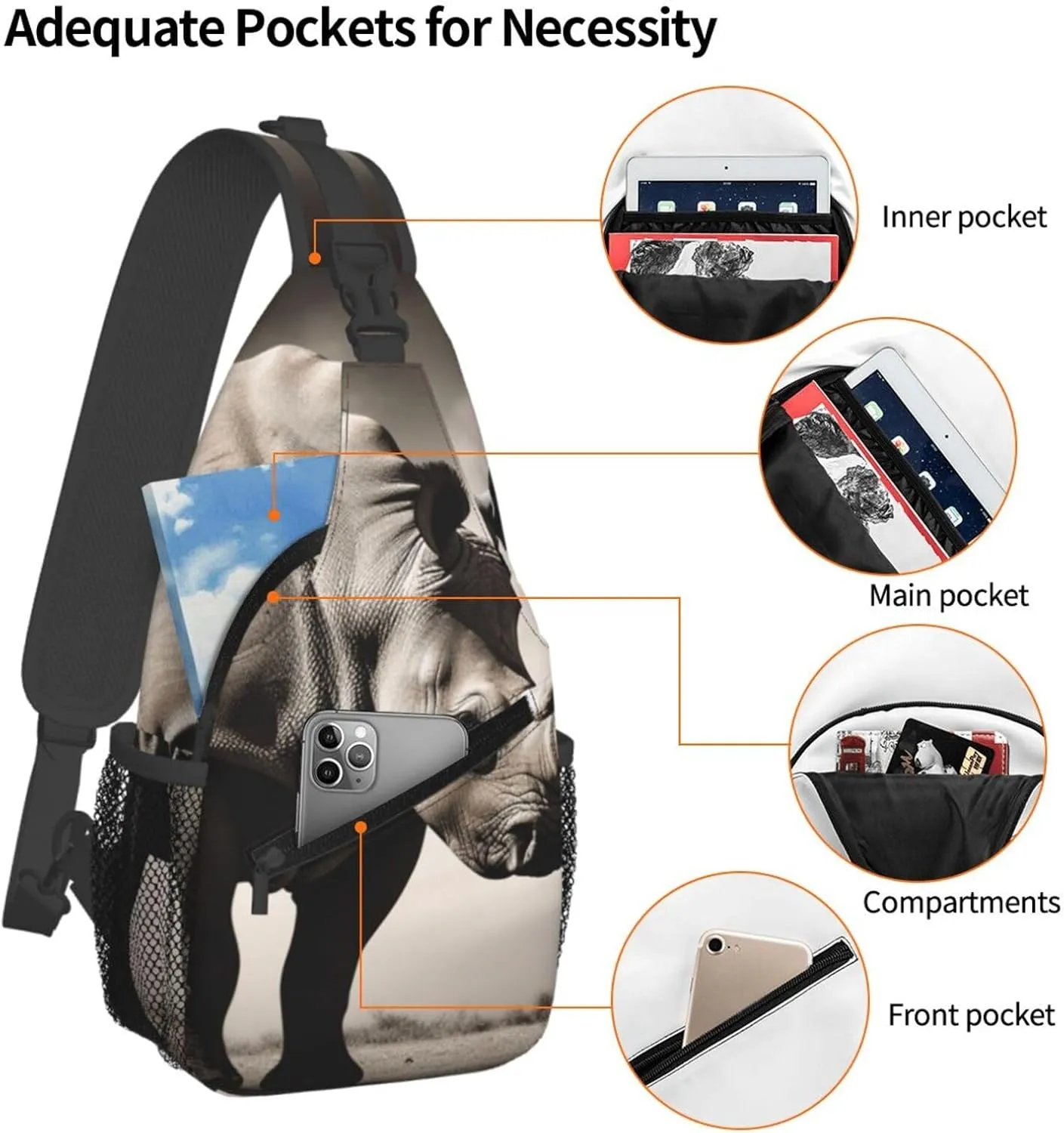 Crossbody Bag for Women Men Splendid fireworks_76917020 Chest Bag Crossbody Sling Bag Adjustable Shoulder Bag