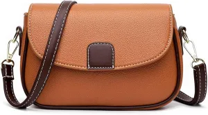 Crossbody Bag for Women Small Leather Classic Style Shoulder Bag with Detachable Strap HandBags Purses with Zipper Closure