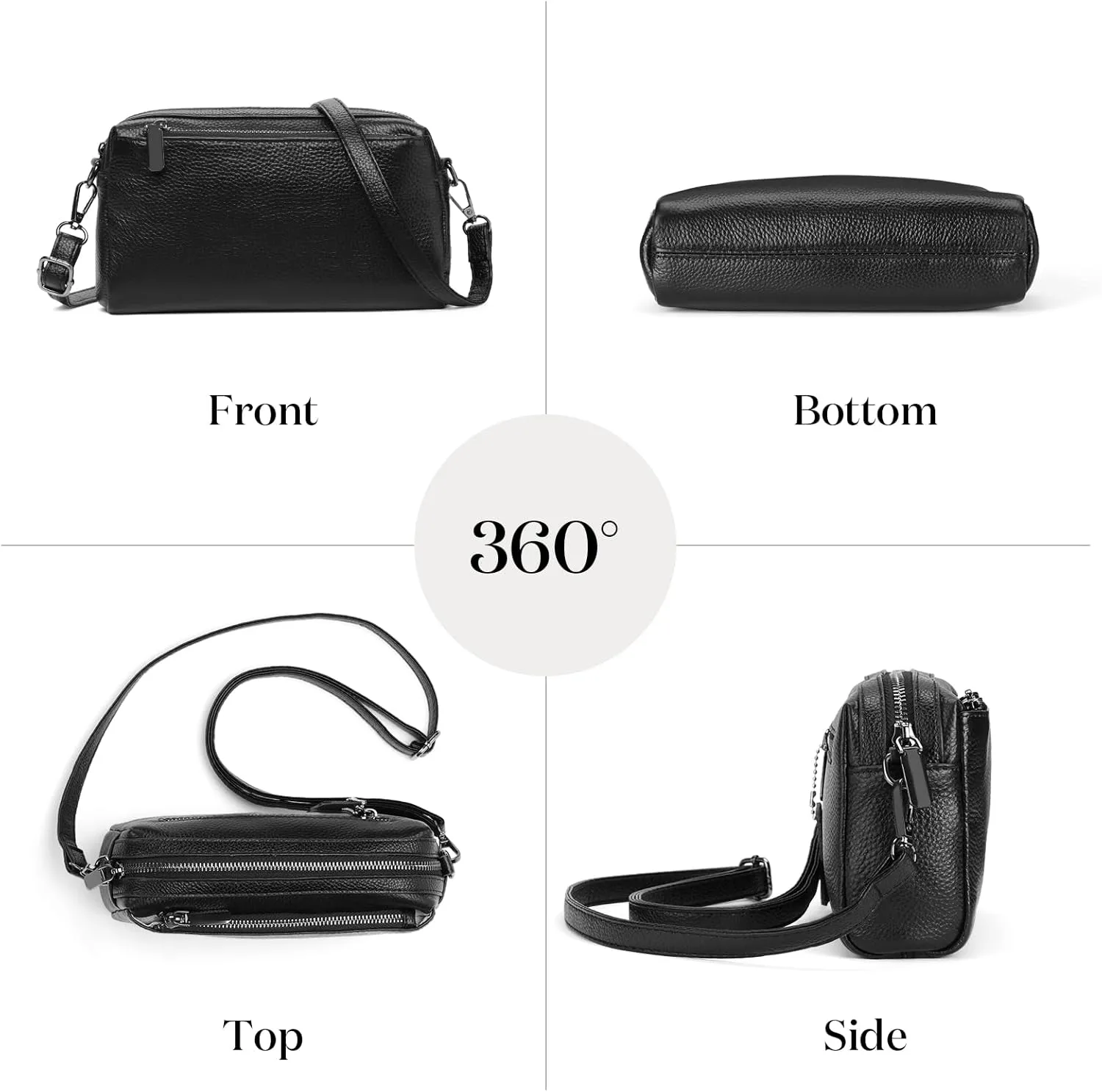 Crossbody Bag for Women, Vegan Leather Top Handle Handbags Small Shoulder Purse