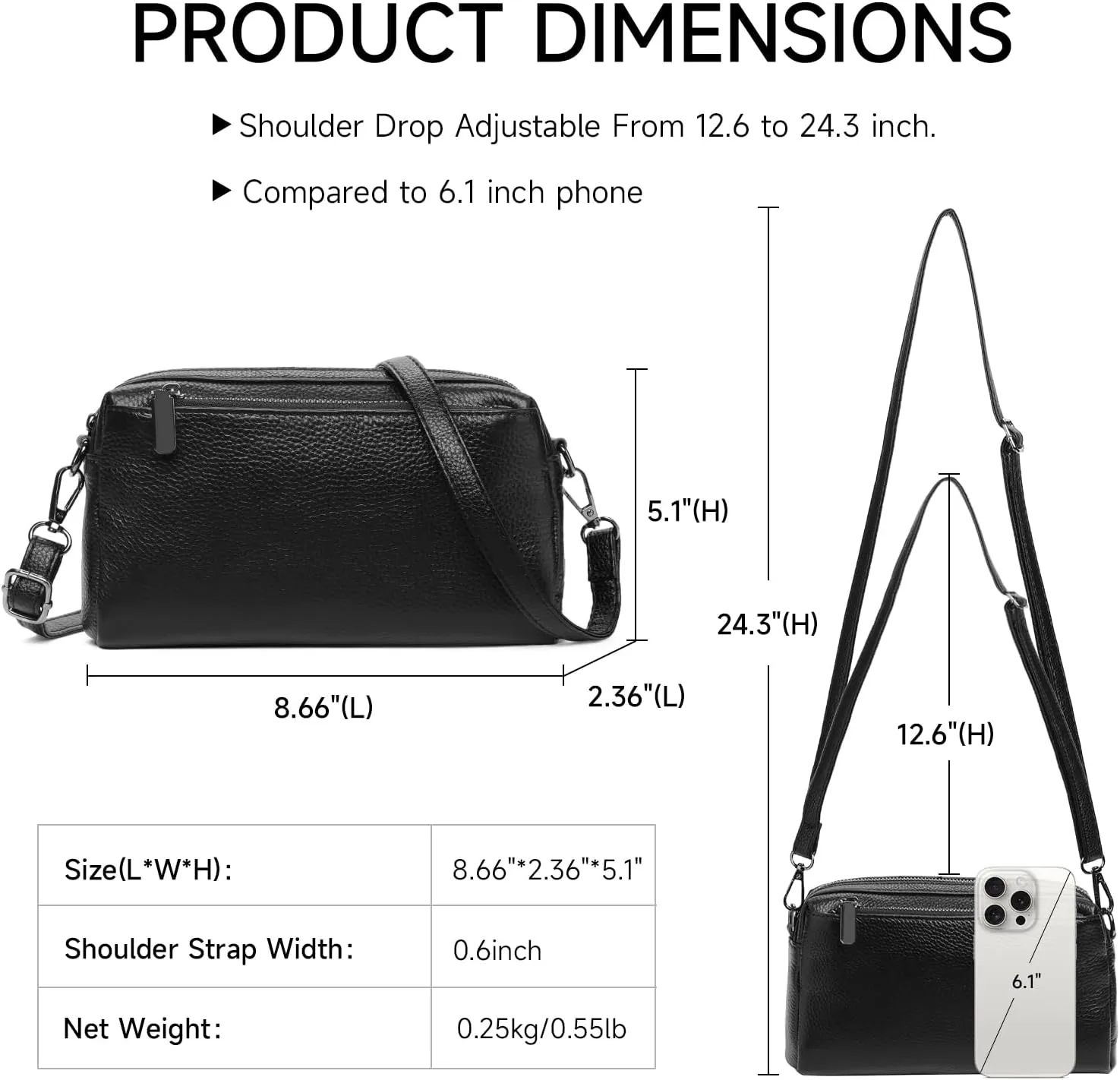 Crossbody Bag for Women, Vegan Leather Top Handle Handbags Small Shoulder Purse
