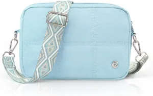 Crossbody Bags for Women, Small Quilted Shoulder Handbag with Adjustable Guitar Strap and Card Slots, Travel Purse