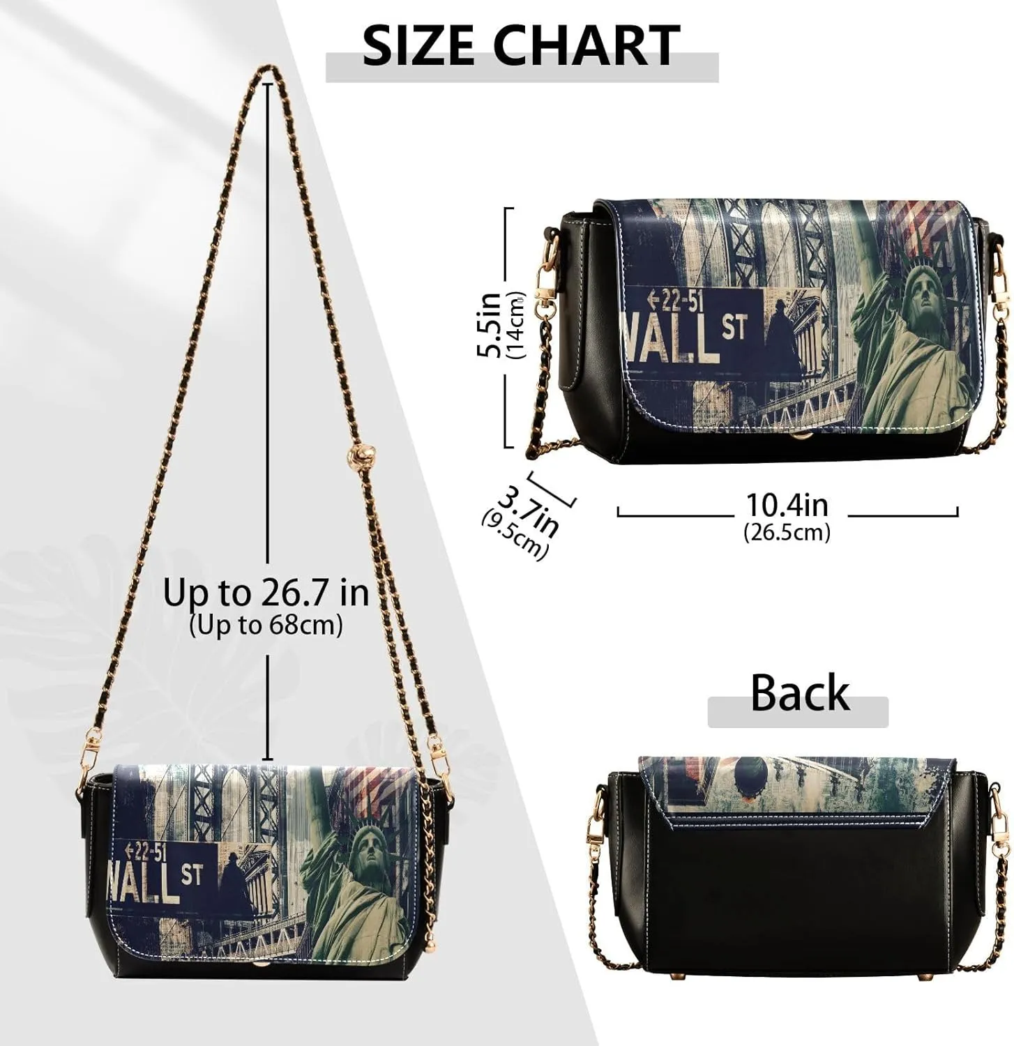 Crossbody Bags for Women Trendy Women's Black Shoulder Bag Small PU Leather Flap Cross Body Bag Handbags