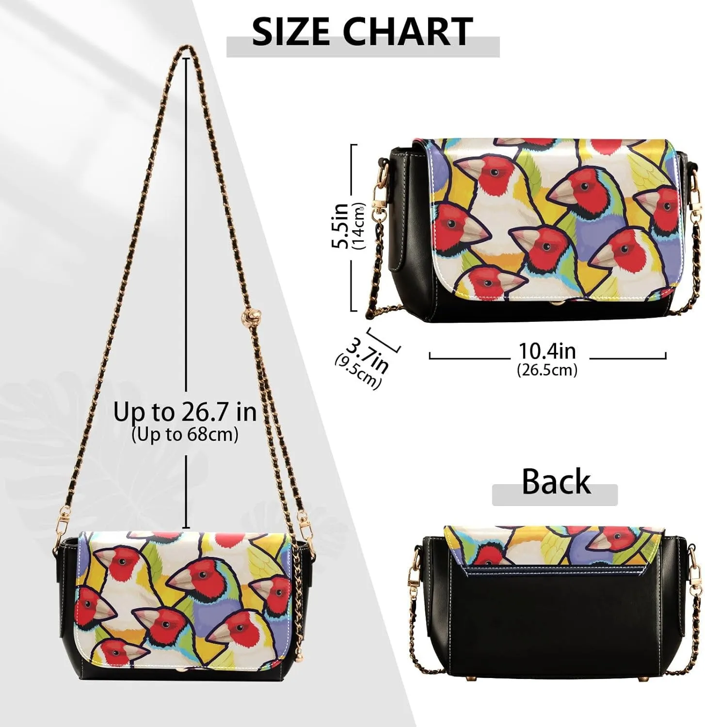 Crossbody Bags for Women Trendy Women's Black Shoulder Bag Small PU Leather Flap Cross Body Bag Handbags