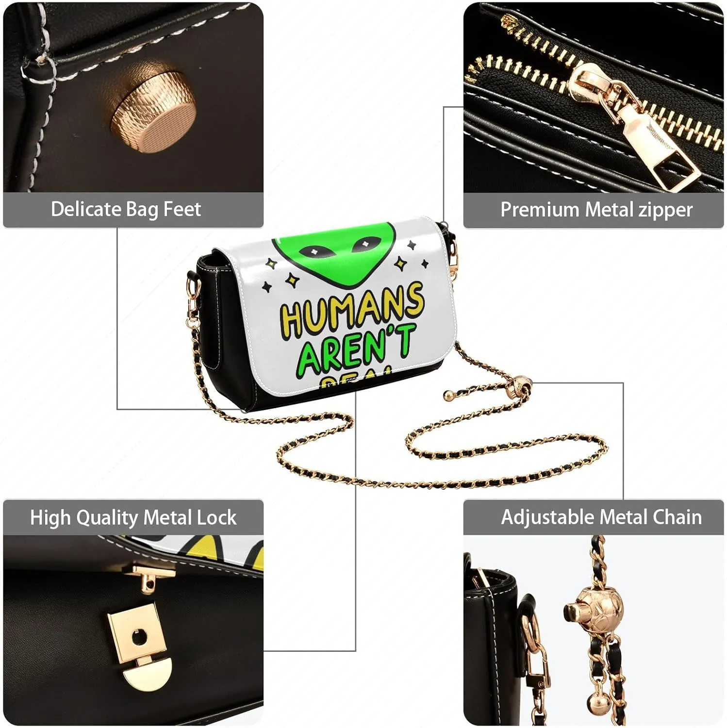Crossbody Bags for Women Trendy Women's Black Shoulder Bag Small PU Leather Flap Cross Body Bag Handbags