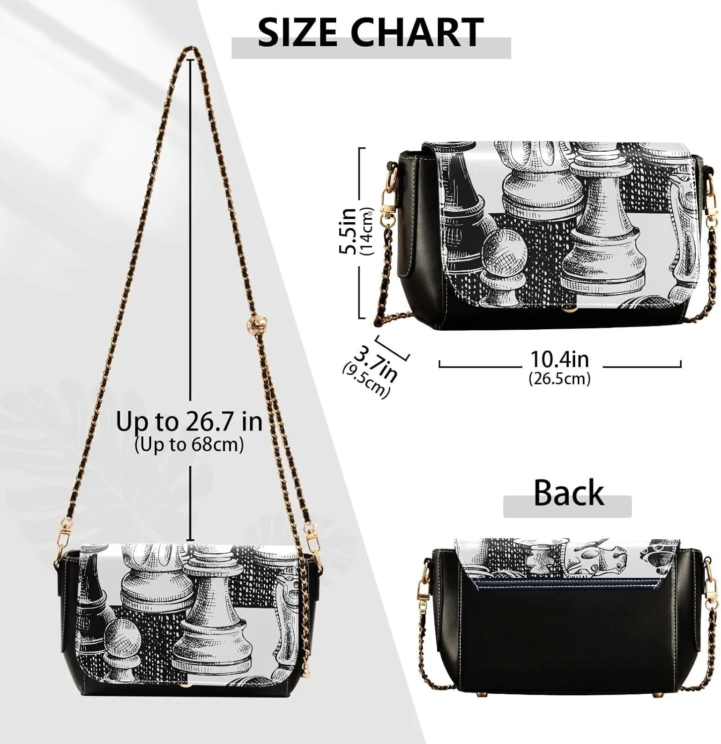 Crossbody Bags for Women Trendy Women's Black Shoulder Bag Small PU Leather Flap Cross Body Bag Handbags