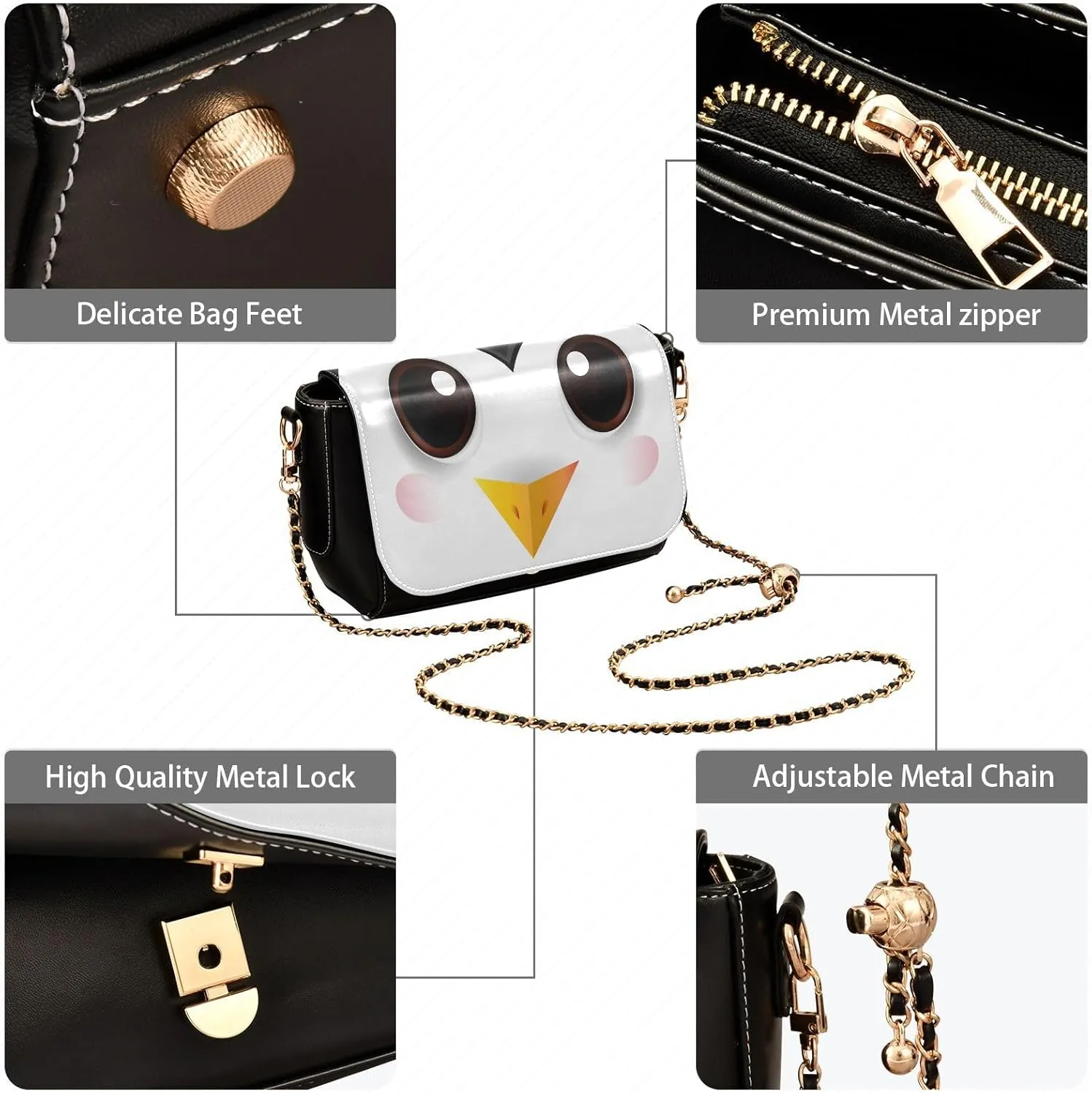 Crossbody Bags for Women Trendy Women's Black Shoulder Bag Small PU Leather Flap Cross Body Bag Handbags