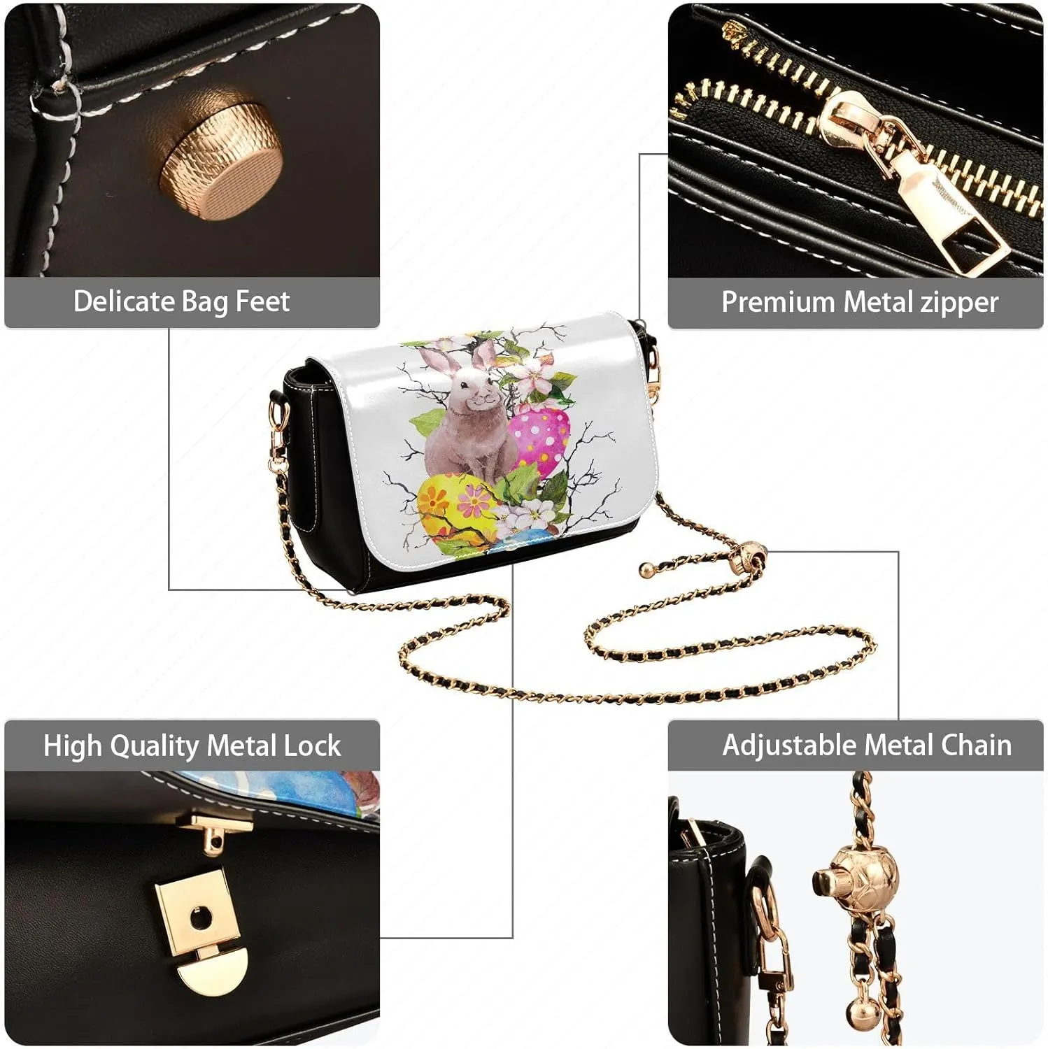Crossbody Bags for Women Trendy Women's Black Shoulder Bag Small PU Leather Flap Cross Body Bag Handbags