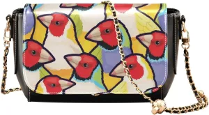 Crossbody Bags for Women Trendy Women's Black Shoulder Bag Small PU Leather Flap Cross Body Bag Handbags
