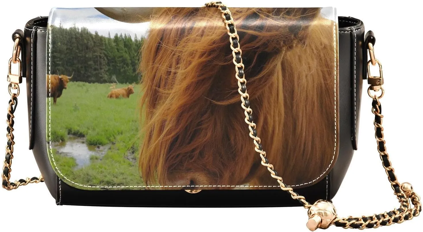 Crossbody Bags for Women Trendy Women's Black Shoulder Bag Small PU Leather Flap Cross Body Bag Handbags