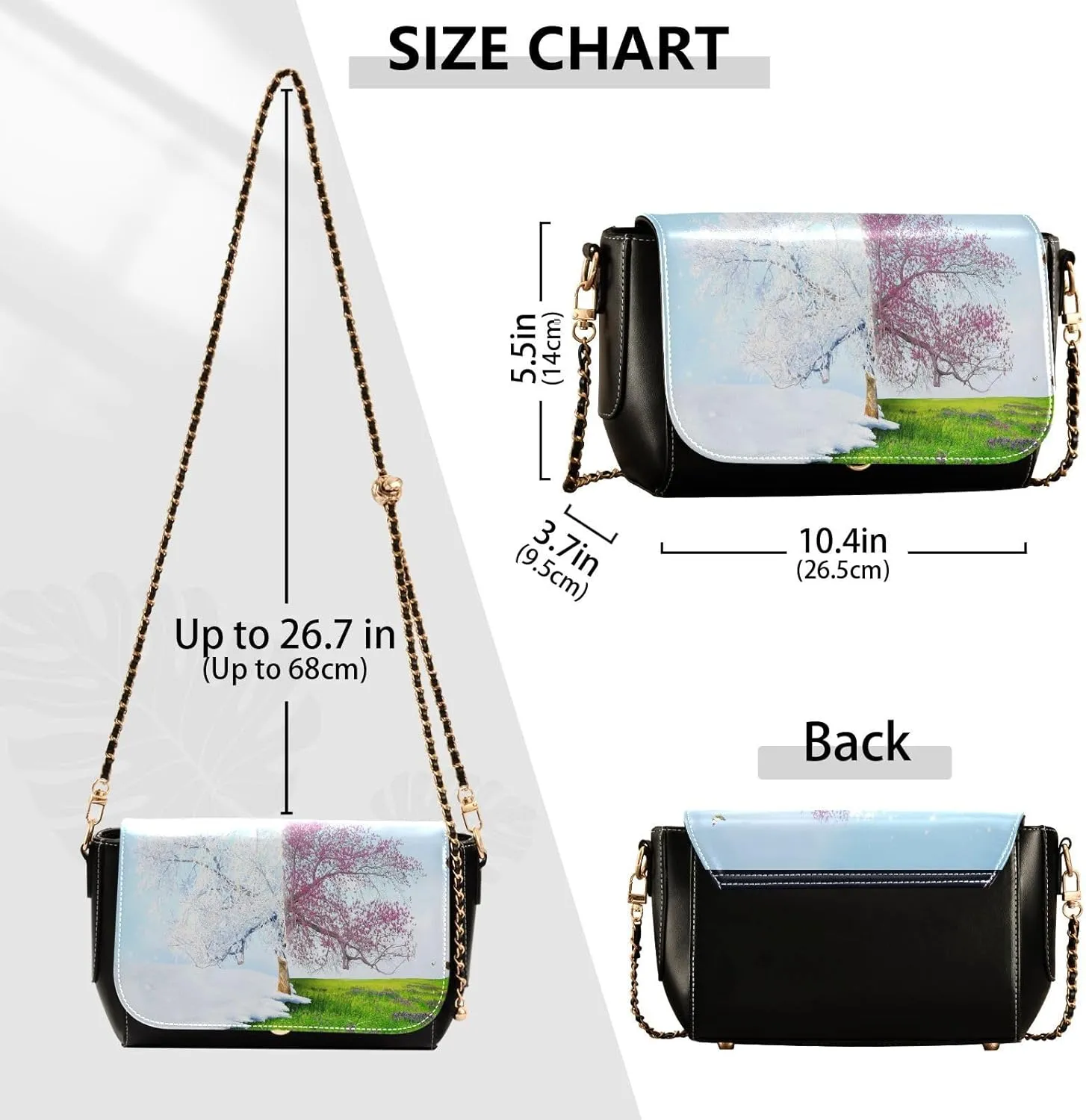 Crossbody Bags for Women Trendy Women's Black Shoulder Bag Small PU Leather Flap Cross Body Bag Handbags
