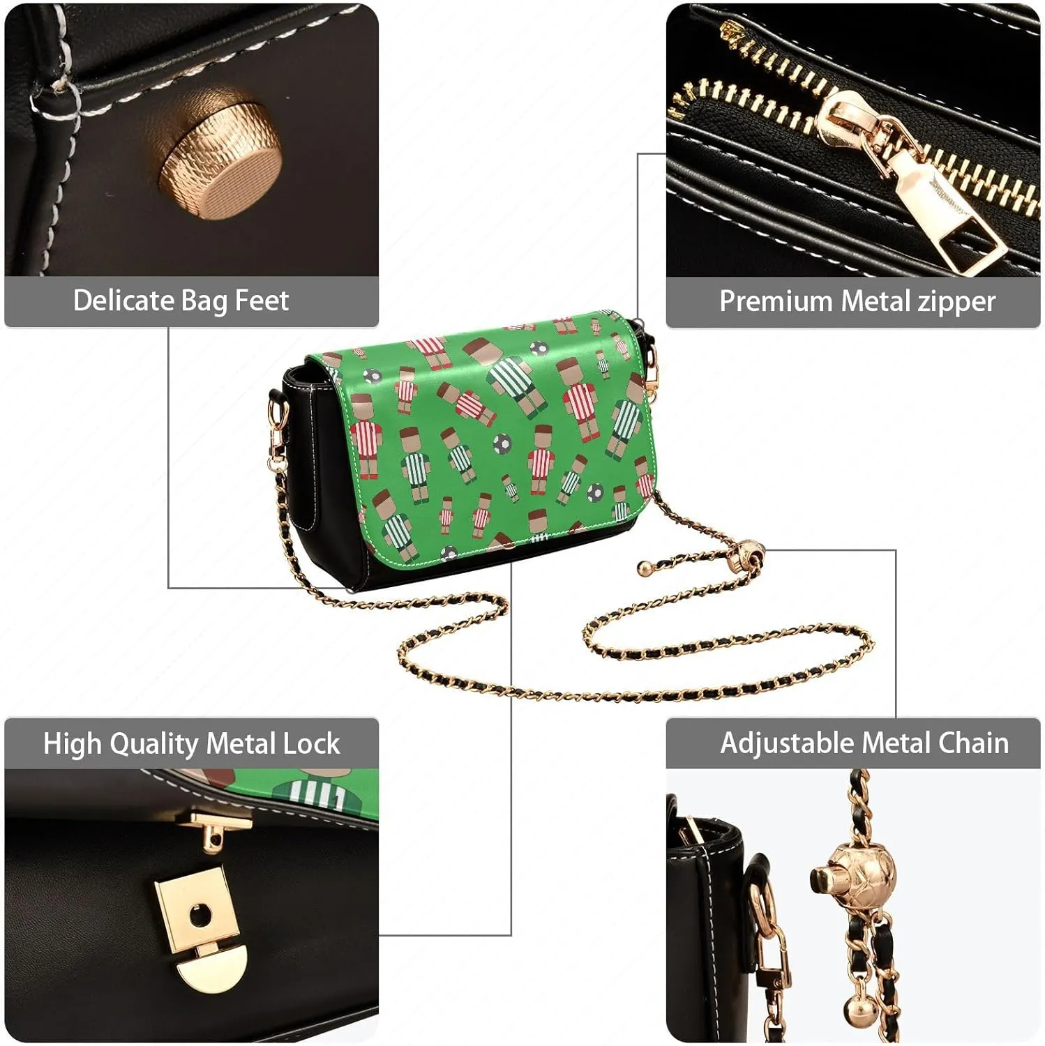 Crossbody Bags for Women Trendy Women's Black Shoulder Bag Small PU Leather Flap Cross Body Bag Handbags