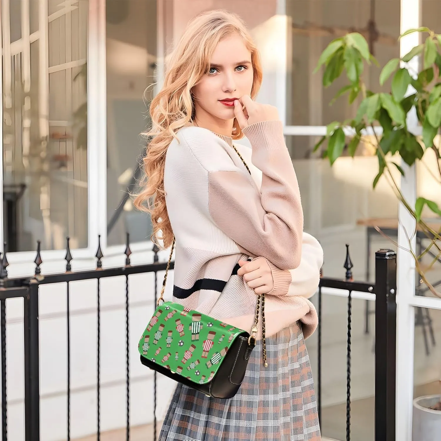 Crossbody Bags for Women Trendy Women's Black Shoulder Bag Small PU Leather Flap Cross Body Bag Handbags