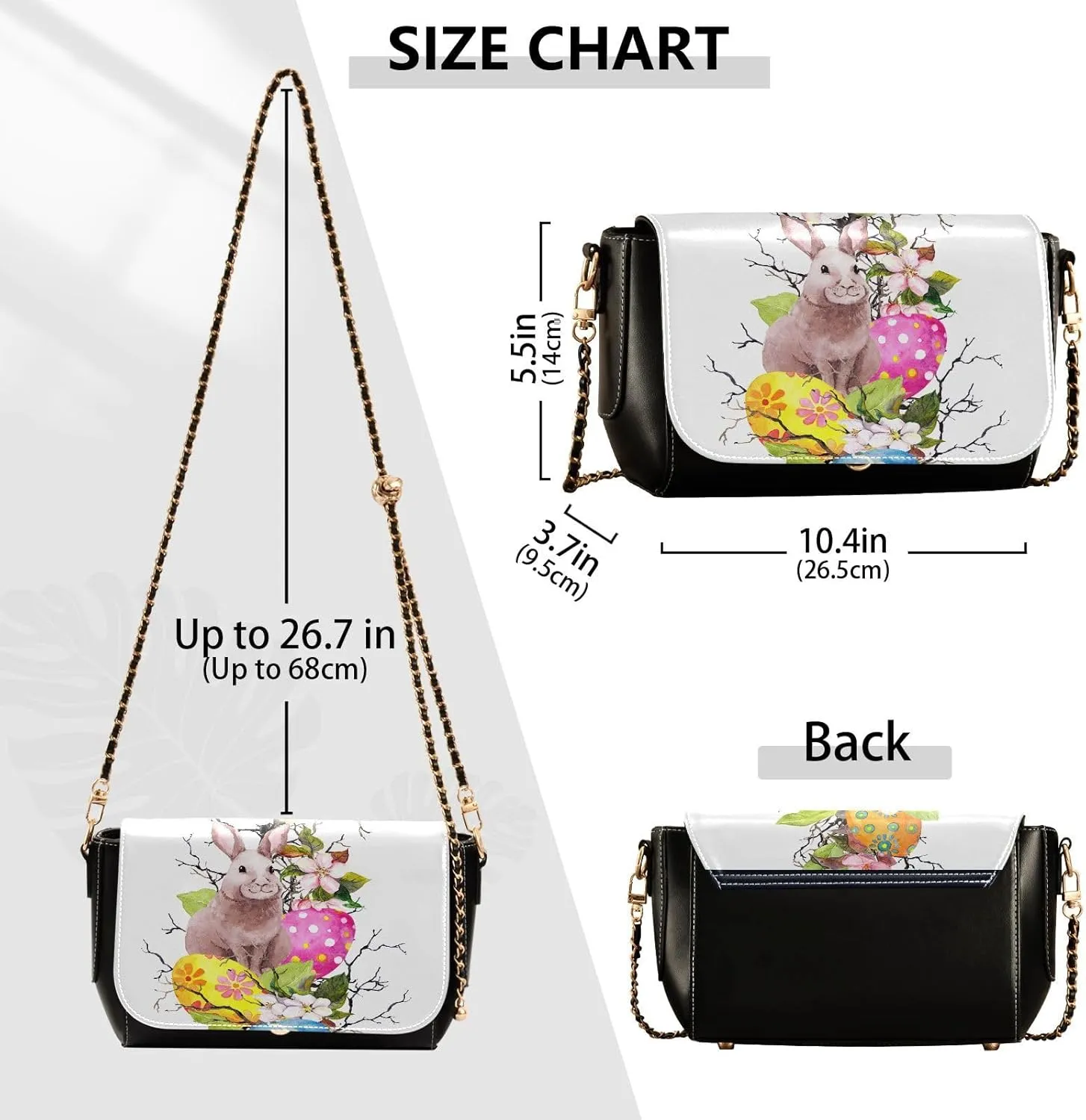 Crossbody Bags for Women Trendy Women's Black Shoulder Bag Small PU Leather Flap Cross Body Bag Handbags