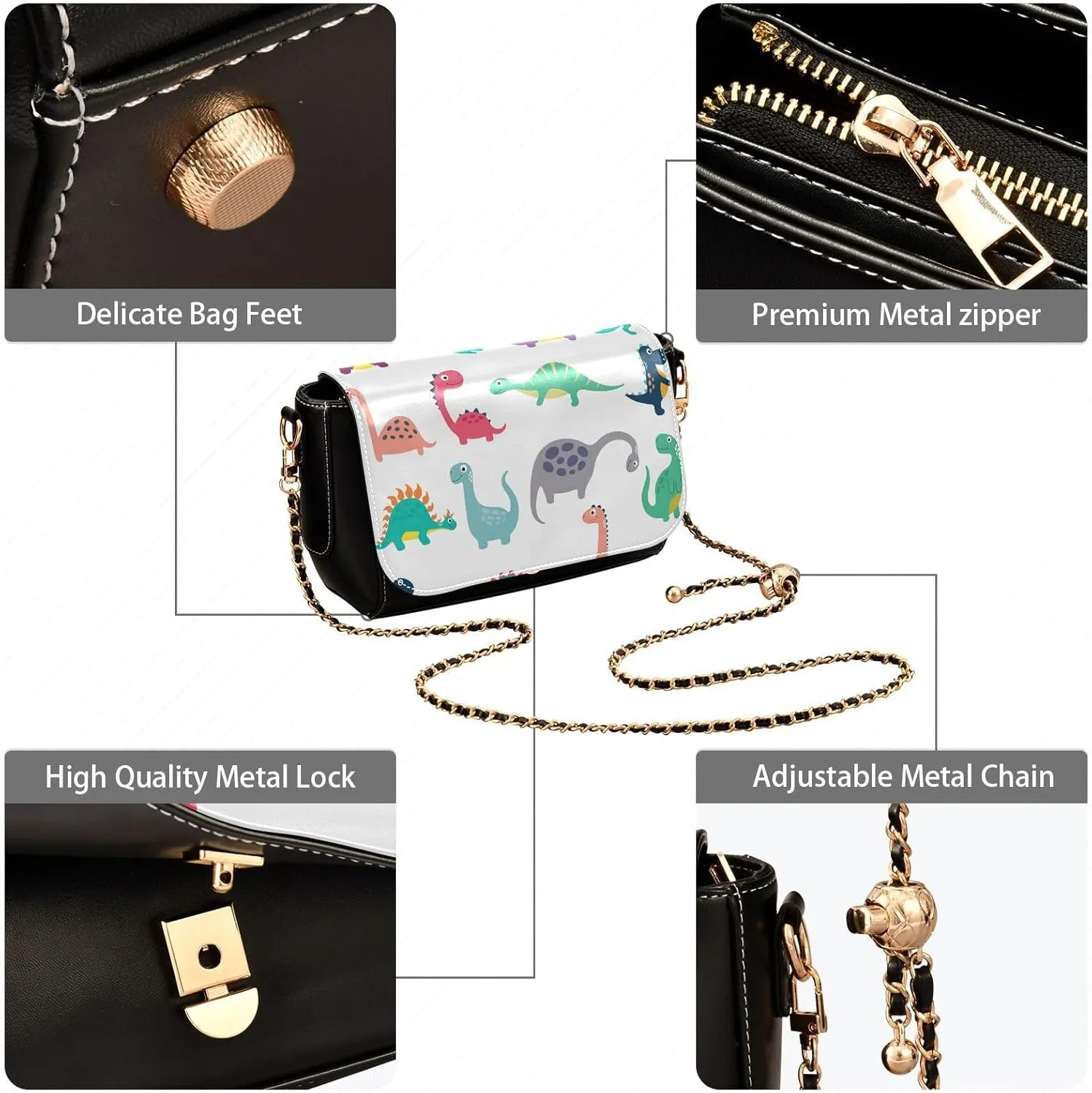 Crossbody Bags for Women Trendy Women's Black Shoulder Bag Small PU Leather Flap Cross Body Bag Handbags