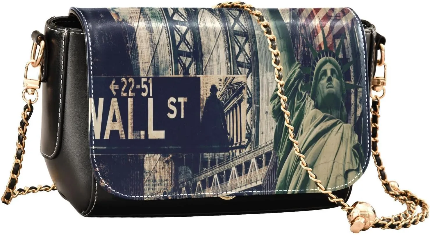 Crossbody Bags for Women Trendy Women's Black Shoulder Bag Small PU Leather Flap Cross Body Bag Handbags