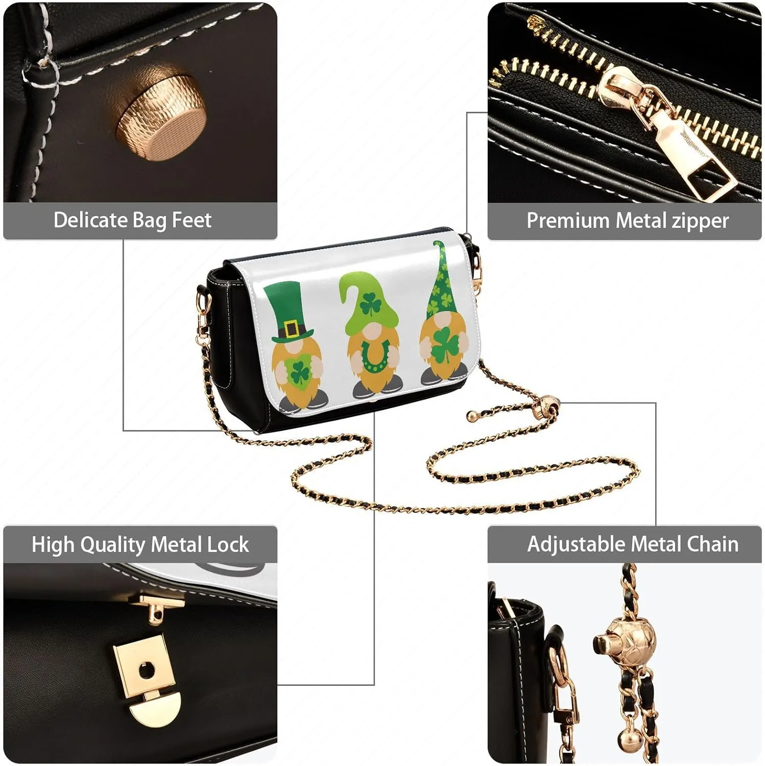 Crossbody Bags for Women Trendy Women's Black Shoulder Bag Small PU Leather Flap Cross Body Bag Handbags