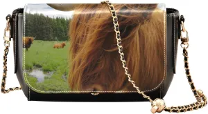 Crossbody Bags for Women Trendy Women's Black Shoulder Bag Small PU Leather Flap Cross Body Bag Handbags