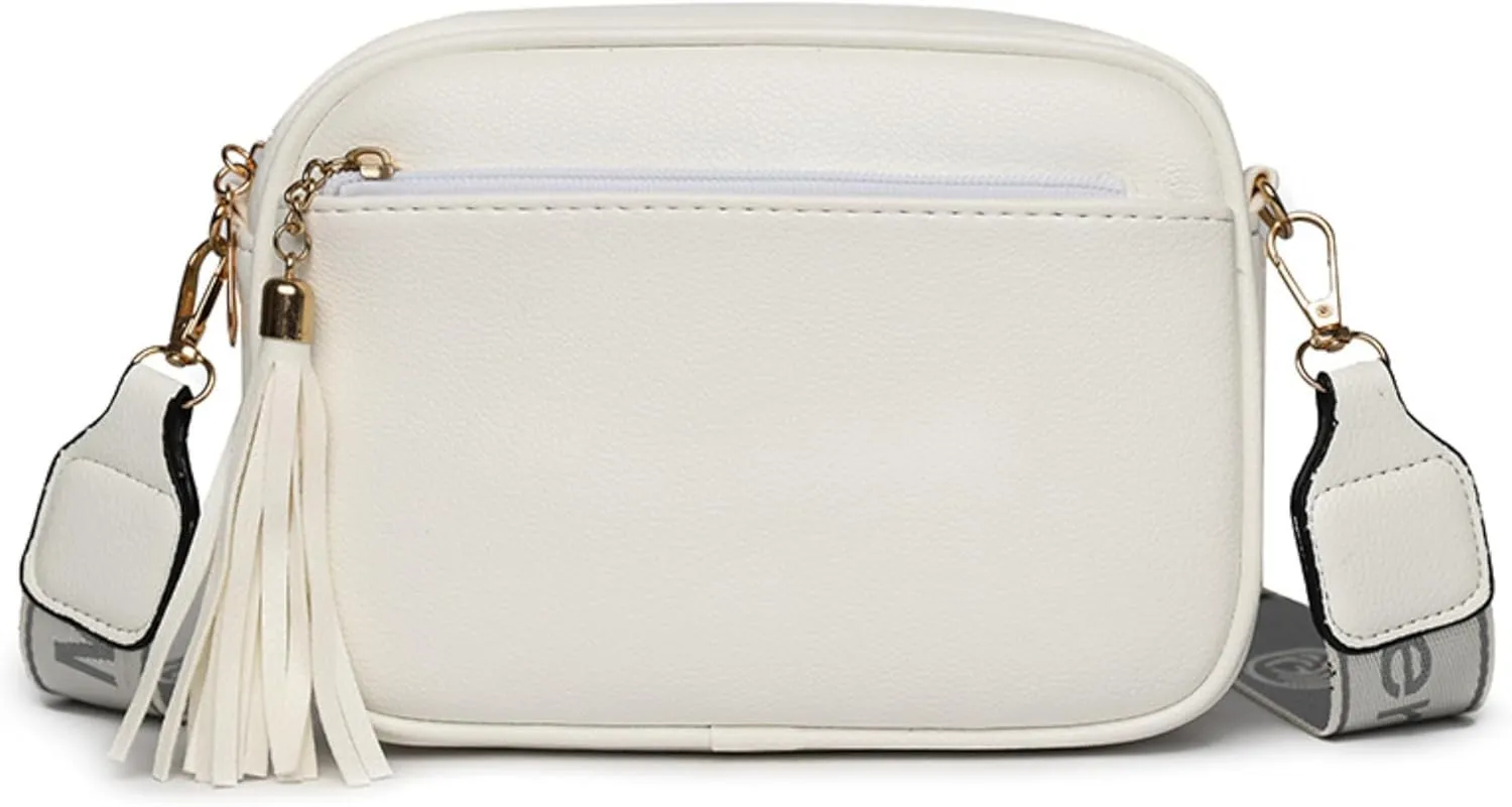 Crossbody Purses for Women Trendy,Vegan Leather Medium Crossbody Bag,Women's Crossbody Travel Purse Built in Wallet