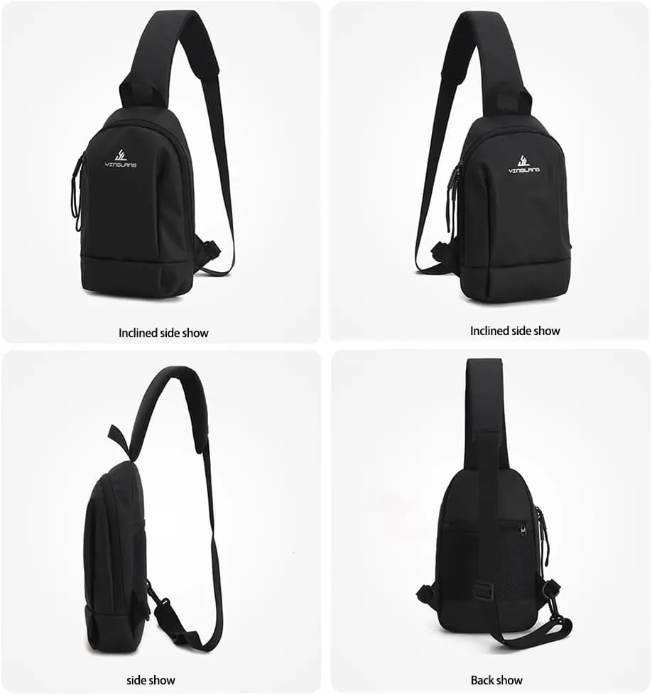 Crossbody Sling Backpack Sling Bag Travel Hiking Chest Bag Daypack (Rose)