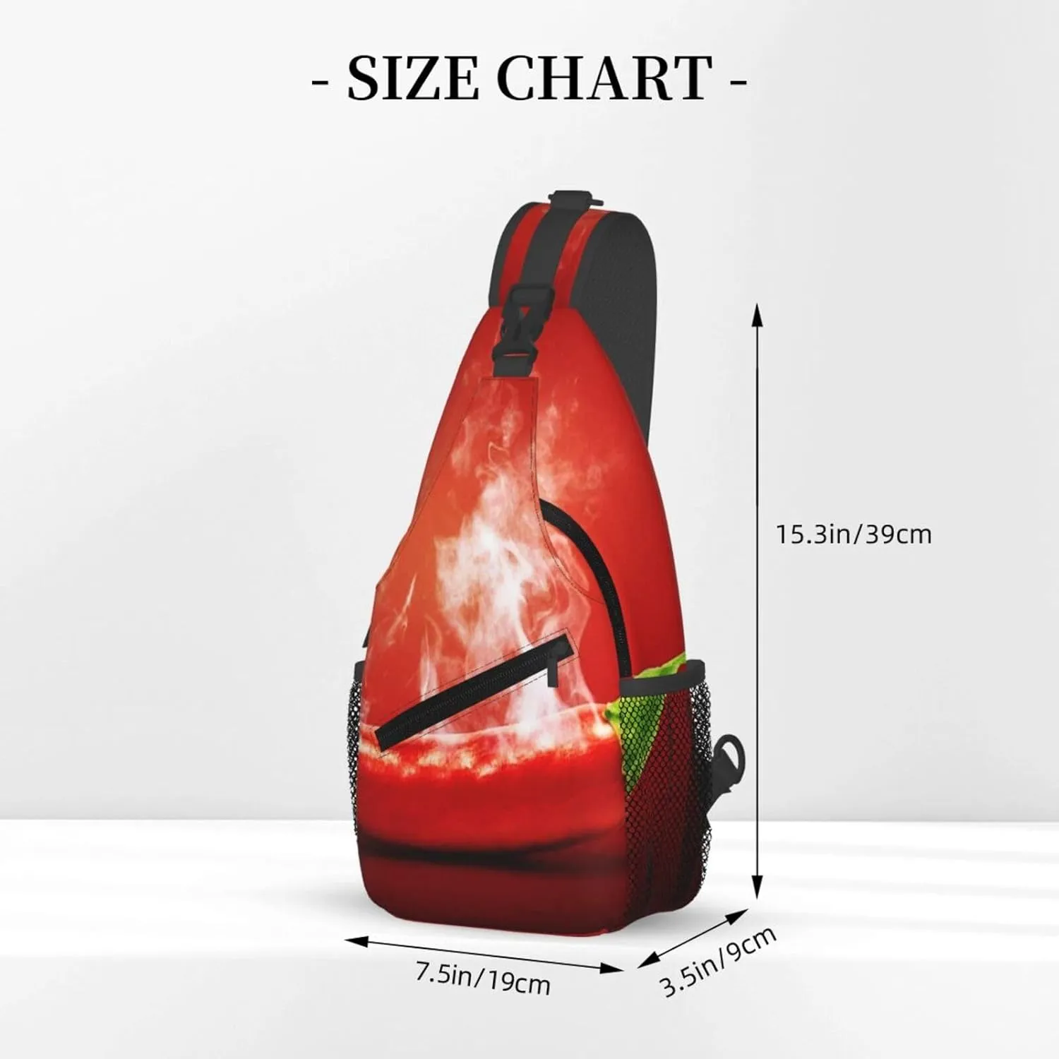 Crossbody Sling Bag for Men Women, Food Hot Chili Pepper Sling Backpack Shoulder Chest Bag, Anti Theft Travel Hiking Daypacks