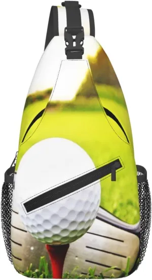Crossbody Sling Bag for Men Women, Golf Club Ball Sling Backpack Shoulder Chest Bag, Anti Theft Travel Hiking Daypacks