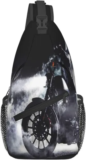 Crossbody Sling Bag for Men Women, Motorbike High Power Motorcycle Sling Backpack Shoulder Chest Bag, Anti Theft Travel Hiking Daypacks