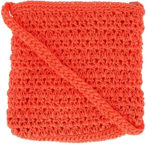 CTM® Women's Crochet Crossbody Handbag, Coral