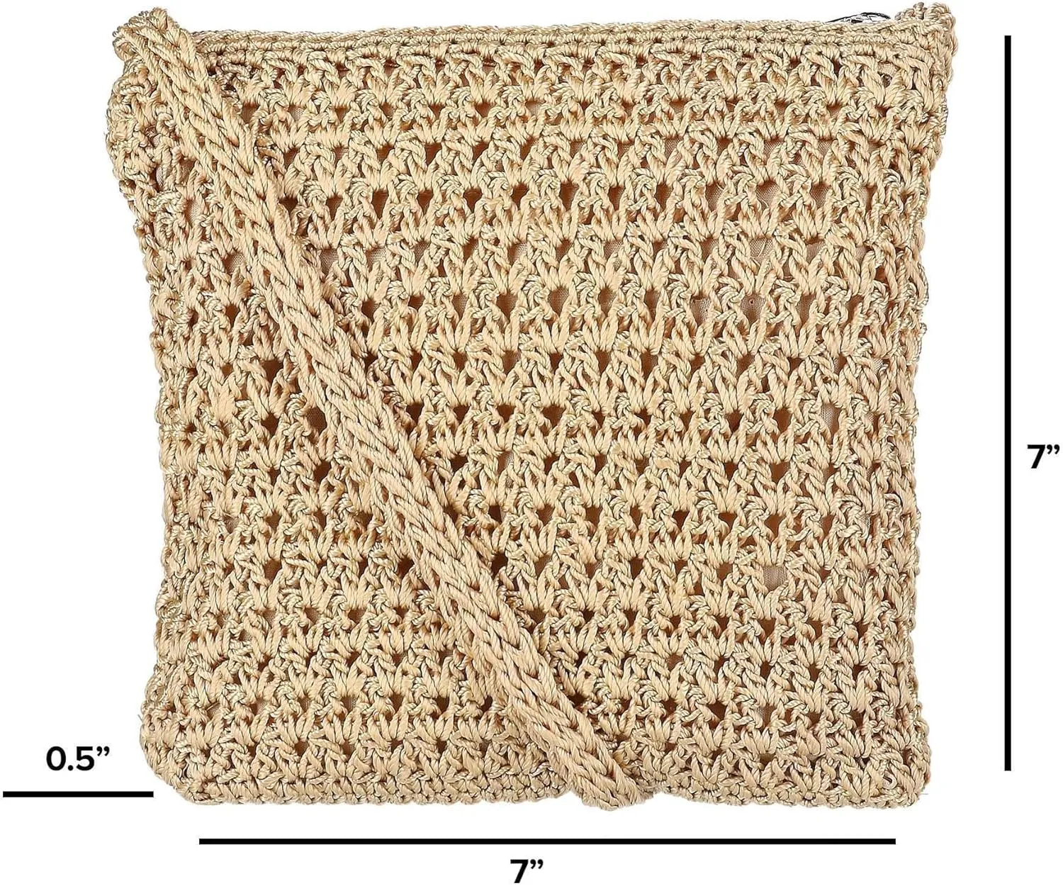CTM® Women's Crochet Crossbody Handbag