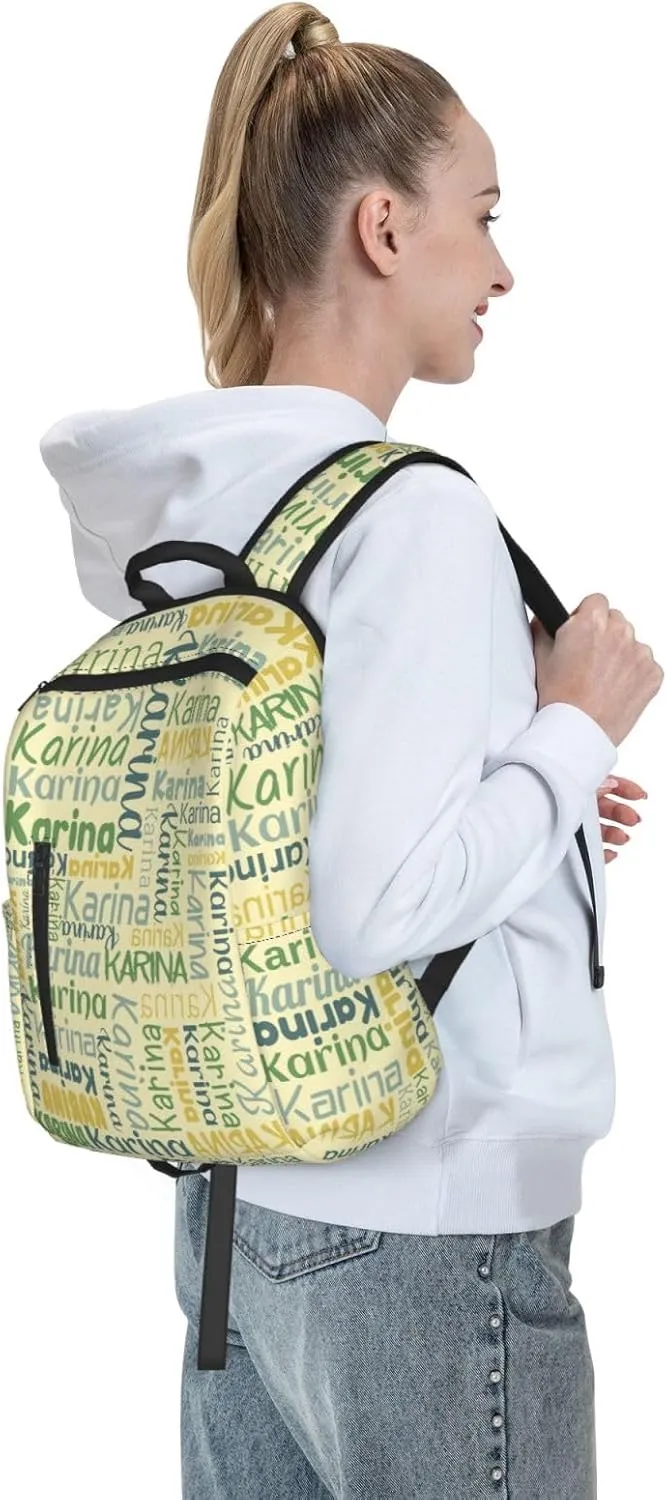 Custom Name Kid'S Backpack Personalized Daypack Bag Adult Backpack For Office Shopping School Travel Customizable Bookpack For Girls Boys Men Women