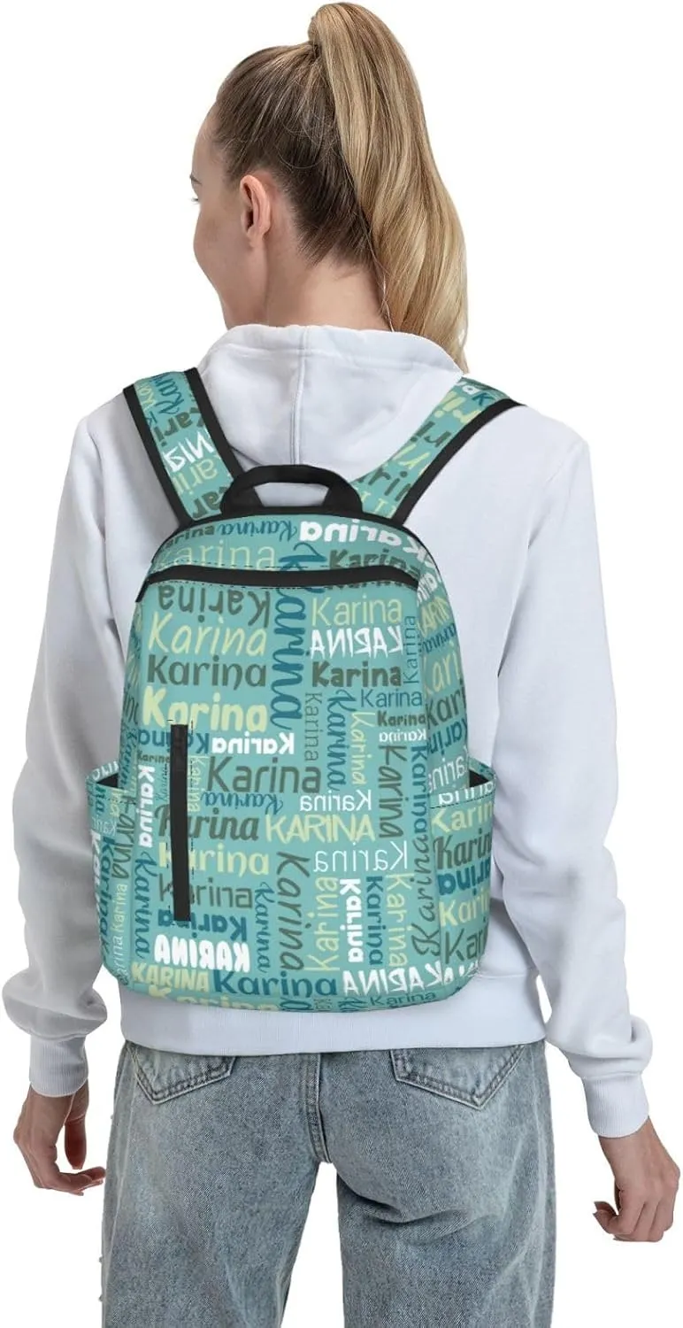 Custom Name Kid'S Backpack Personalized Daypack Bag Adult Backpack For Office Shopping School Travel Customizable Bookpack For Girls Boys Men Women